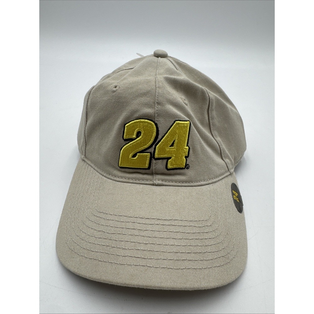 Vintage 2004 Jeff Gordon 24 Nascar Chase Authentics Tan Cap NWT With Hat Clip - Picture 2 of 8